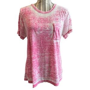 JCrew Pink Women's Top short sleeve T-shirt medium burnout
